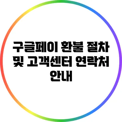 구글페이 환불 절차 및 고객센터 연락처 안내
