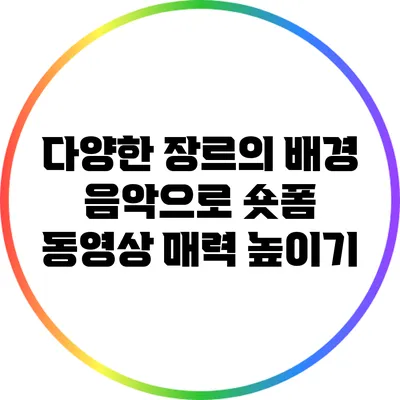 다양한 장르의 배경 음악으로 숏폼 동영상 매력 높이기