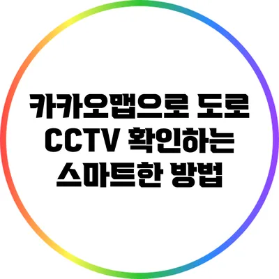 카카오맵으로 도로 CCTV 확인하는 스마트한 방법