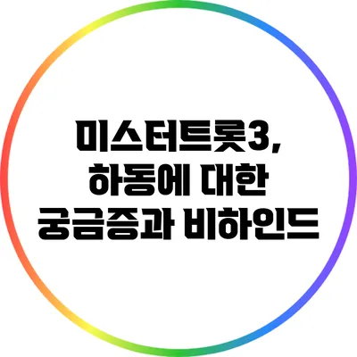 미스터트롯3, 하동에 대한 궁금증과 비하인드