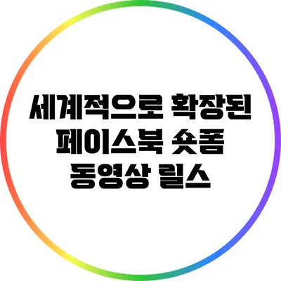 세계적으로 확장된 페이스북 숏폼 동영상 릴스