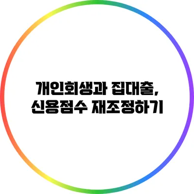 개인회생과 집대출, 신용점수 재조정하기