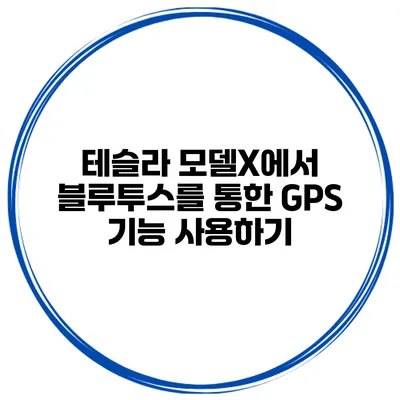 테슬라 모델X에서 블루투스를 통한 GPS 기능 사용하기